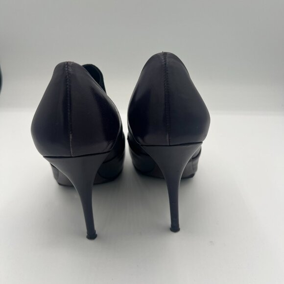 Miu Miu Eggplant Leather Ankle Boots Size 37.5 (US 7.5) - Picture 5 of 12